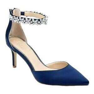 Jewel by Badgley Mishcka Women's Raleigh Rhinestone Ankle Strap Evening Pumps 9W